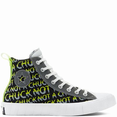 Converse Hi-Vis UNT1TL3D - Miesten Matalavartiset Tennarit - Mustat/Harmaat